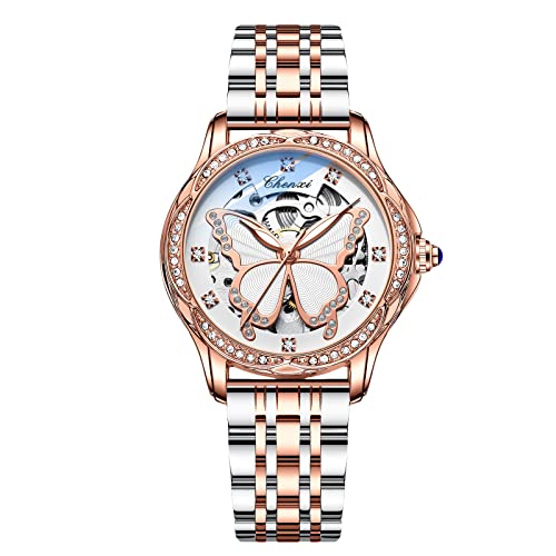 rorios Damen Uhren Leuchtend Skelett Armbanduhren Automatische Mechanische Uhren Edelstahl Band rorios Damen Uhren Leuchtend Skelett Armbanduhren Automatische Mechanische Uhren Edelstahl Band von rorios