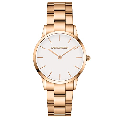 rorios Damen Uhren Wasserdicht Analog Quarz Armbanduhr mit Edelstahlarmband Minimalistisch Klassisch Uhr für Mädchen Frauen von rorios