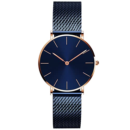 rorios Damen Uhren Wasserdicht Analog Quarz Armbanduhr mit Mesh Edelstahlarmband Ultradünne Minimalism Damen für Frauen Mädchen von rorios