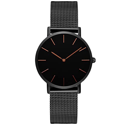 rorios Damen Uhren Wasserdicht Analog Quarz Armbanduhr mit Mesh Edelstahlarmband Ultradünne Minimalism Damen für Frauen Mädchen von rorios