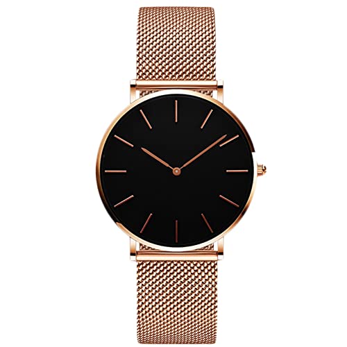 rorios Damen Uhren Wasserdicht Analog Quarz Armbanduhr mit Mesh Edelstahlarmband Ultradünne Minimalism Damen für Frauen Mädchen von rorios