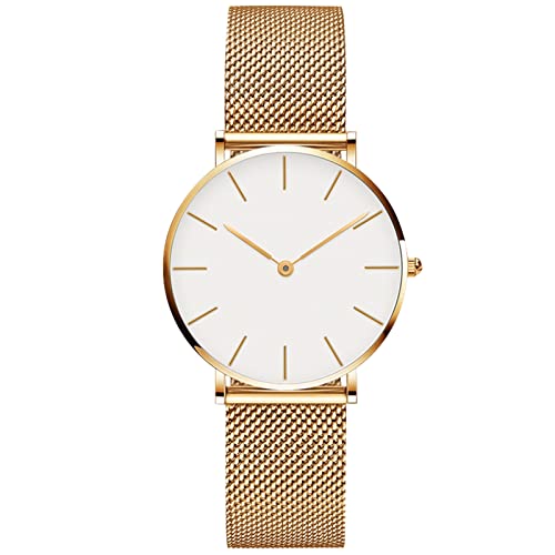 rorios Damen Uhren Wasserdicht Analog Quarz Armbanduhr mit Mesh Edelstahlarmband Ultradünne Minimalism Damen für Frauen Mädchen rorios Damen Uhren Wasserdicht Analog Quarz Armbanduhr mit Mesh Edelstahlarmband Ultradünne Minimalism Damen für Frauen Mädchen von rorios