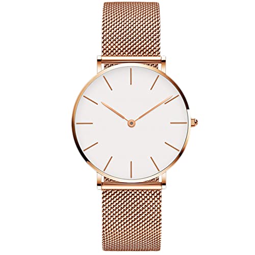 rorios Damen Uhren Wasserdicht Analog Quarz Armbanduhr mit Mesh Edelstahlarmband Ultradünne Minimalism Damen für Frauen Mädchen von rorios