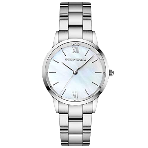 rorios Damen Uhren Wasserdicht Perlmutt Quarz Armbanduhr mit Edelstahlarmband Minimalistisch Business Kleid Uhr für Mädchen Frauen von rorios