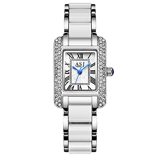 rorios Damen Uhren Wasserdicht Quarz Armbanduhr mit Edelstahlarmband Mode Diamant Damenuhr Business Kleid Uhr für Mädchen Frauen von rorios