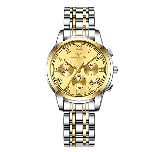 rorios Damenuhr Leuchtende Uhr Analoge Quarzuhr mit Edelstahlarmband Kalender Armbanduhr für Frauen Mädchen rorios Damenuhr Leuchtende Uhr Analoge Quarzuhr mit Edelstahlarmband Kalender Armbanduhr für Frauen Mädchen von rorios