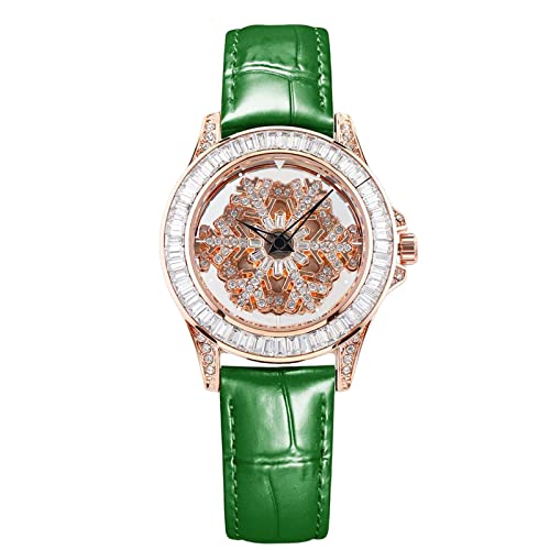 rorios Damenuhren Analog Quarz Armbanduhr Mode Kleid Diamant Uhr Wasserdicht Uhr mit Leder Armband von rorios