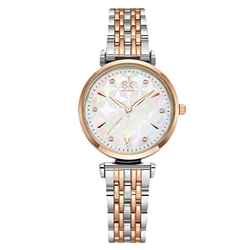 rorios Damenuhren Analog Quarzuhren mit Edelstahlarmband wasserdichte Uhre Perlmuttzifferblatt Armbanduhr für Frauen Mädchen rorios Damenuhren Analog Quarzuhren mit Edelstahlarmband wasserdichte Uhre Perlmuttzifferblatt Armbanduhr für Frauen Mädchen von rorios