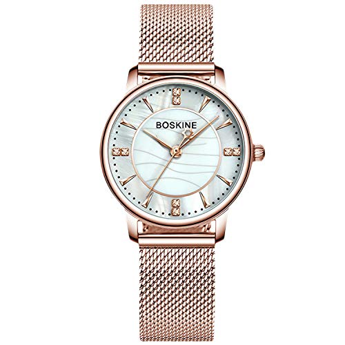 rorios Elegante Damen Uhr Quarz Analog Uhren Shell Zifferblatt Uhr mit Edelstahl Mesh Armband Mode Mädchen Armbanduhr Women Watch rorios Elegante Damen Uhr Quarz Analog Uhren Shell Zifferblatt Uhr mit Edelstahl Mesh Armband Mode Mädchen Armbanduhr Women Watch von rorios