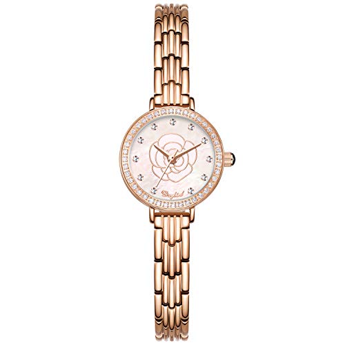 rorios Elegante Damen Uhr Quarz Analog Uhren mit Edelstahlband Diamant Zifferblatt Exquisite Mädchen Uhr rorios Elegante Damen Uhr Quarz Analog Uhren mit Edelstahlband Diamant Zifferblatt Exquisite Mädchen Uhr von rorios