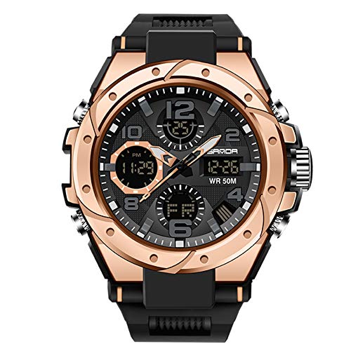 rorios Herren Militär Sportuhr Digital Quarz Uhr mit Silikon Armband Digitaluhren für Männer Jugendliche Elektronische Uhr mit Alarm Timer von rorios