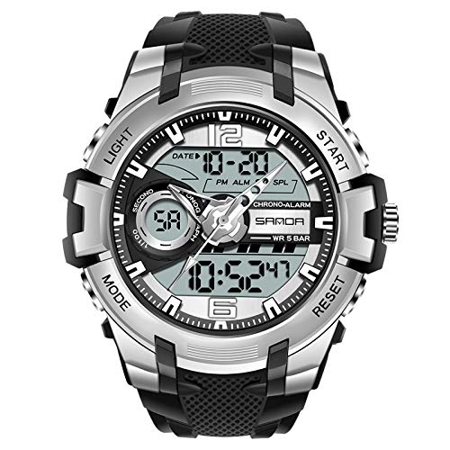 rorios Herren Uhren Analog-Digital Armbanduhren Wasserdicht Militär Sportuhr Multifunktions Uhr mit Alarm Timer Modisch Männer Uhren von rorios