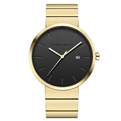 rorios Herren Uhren Minimalistische Analoger Quarzuhr mit Edelstahlarmband Geschäft Kleid Datumsanzeige Armbanduhr von rorios