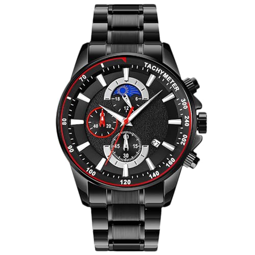rorios Herren Uhren Wasserdichter Analog Quartz Uhren mit Edelstahl Armband Sport Herrenuhr Mode Chronograph Uhren für Männer von rorios