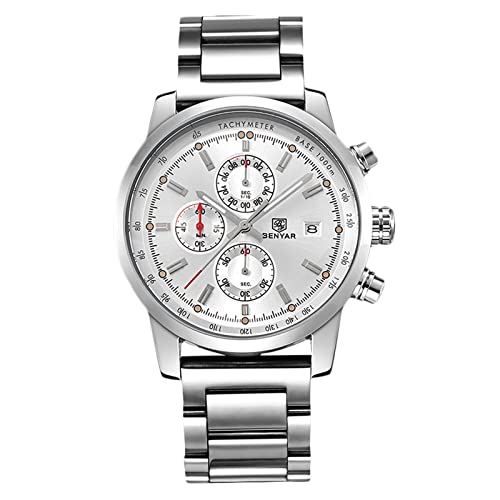 rorios Herren Uhren Wasserdichter Chronograph Analog Quartz Uhren mit Edelstahlarmband Business Multifunktions Uhren für Männer von rorios