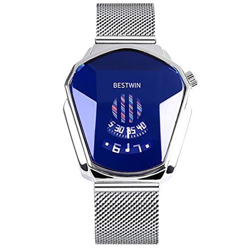 rorios Herrenuhr Analog Quarz Armbanduhr mit Edelstahl Mesh Armband Kreative Männer Uhren Cooles Wasserdicht Armbanduhren für Herren von rorios