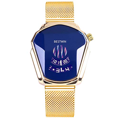 rorios Herrenuhr Analog Quarz Armbanduhr mit Edelstahl Mesh Armband Kreative Männer Uhren Cooles Wasserdicht Armbanduhren für Herren von rorios