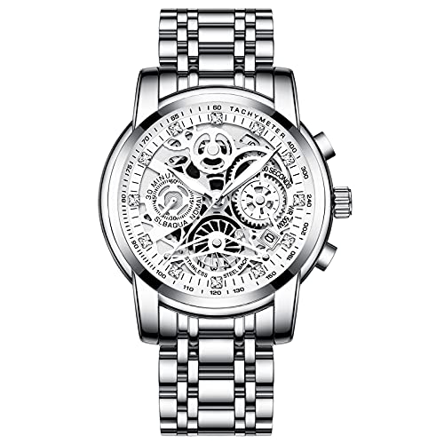 rorios Herrenuhr Chronograph Analog Quarz Armbanduhr Edelstahl Armband Wasserdicht Leuchtend Multifunktions Uhren Business Herrenuhr rorios Herrenuhr Chronograph Analog Quarz Armbanduhr Edelstahl Armband Wasserdicht Leuchtend Multifunktions Uhren Business Herrenuhr von rorios