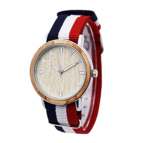 rorios Herrenuhr Damenuhr Holzuhr Analog Quarz Uhr mit Leuchtende Zeiger Natürliche Leichte Holz-Armbanduhr von rorios