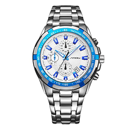 rorios Herrenuhren Leuchtende Uhr Analoge Quarz Armbanduhr Edelstahlarmband Uhren Business Wasserdicht Uhren für Männer von rorios