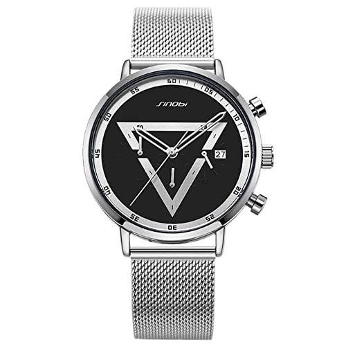 rorios Kreativ Herren Uhren Analoger Quarzuhr mit Mesh Edelstahlarmband Wasserdicht Armbanduhr für Männer Herren von rorios