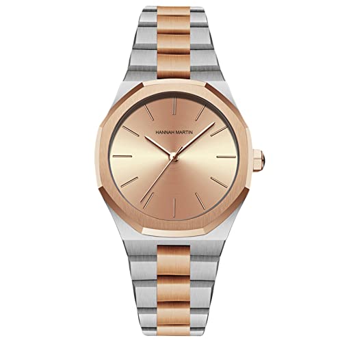 rorios Minimalistisch Damenuhr Analog Quarz Uhr mit Edelstahlarmband Klassische Kleid Mädchen Damen Armbanduhr von rorios