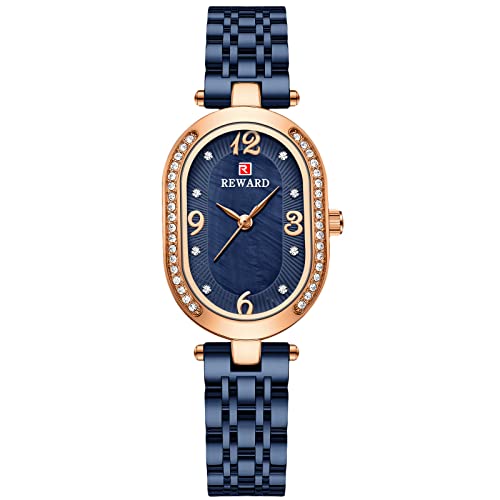 rorios Mode Damen Armbanduhr Analog Quarz Armbanduhr mit Edelstahlarmband Frauen Uhren Ovales Diamantzifferblatt Elegant Uhren für Damen rorios Mode Damen Armbanduhr Analog Quarz Armbanduhr mit Edelstahlarmband Frauen Uhren Ovales Diamantzifferblatt Elegant Uhren für Damen von rorios