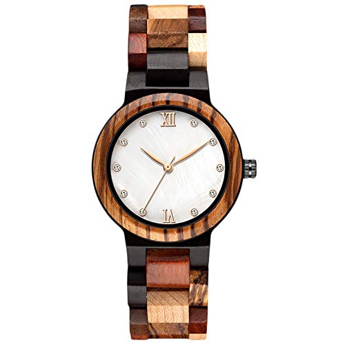 rorios Mode Damen Holzuhr Analog Quarz Armbanduhr Casual Wasserdicht Holzuhren Handgemachte Uhren für Männer und Frauen rorios Mode Damen Holzuhr Analog Quarz Armbanduhr Casual Wasserdicht Holzuhren Handgemachte Uhren für Männer und Frauen von rorios