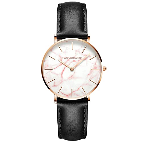 rorios Mode Damen Uhren Wasserdicht Analog Quarz Armbanduhr mit Lederarmband Minimalism Damen für Frauen Mädchen von rorios