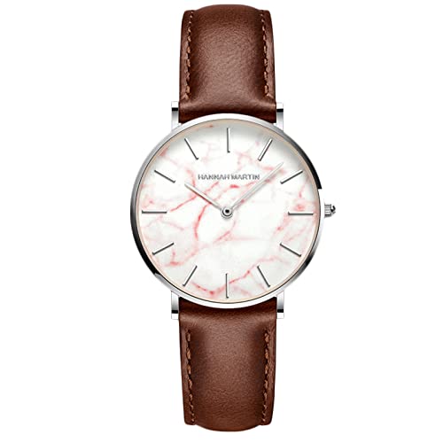 rorios Mode Damen Uhren Wasserdicht Analog Quarz Armbanduhr mit Lederarmband Minimalism Damen für Frauen Mädchen von rorios