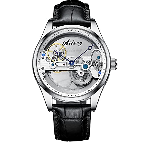 rorios Mode Herren Uhr Automatikuhr Mechanische Armbanduhr mit Edelstahlband Wasserdicht Tourbillon Uhren für Männer Herren von rorios