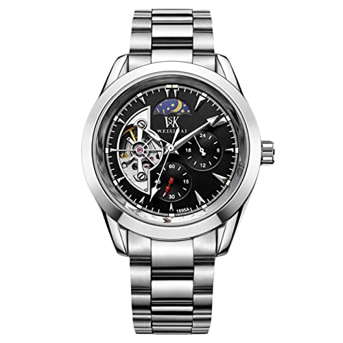 rorios Mode Herren Uhren Automatisch Mechanisch Uhren mit Edelstahl-Armband Leuchtende Skelett Armbanduhr rorios Mode Herren Uhren Automatisch Mechanisch Uhren mit Edelstahl-Armband Leuchtende Skelett Armbanduhr von rorios