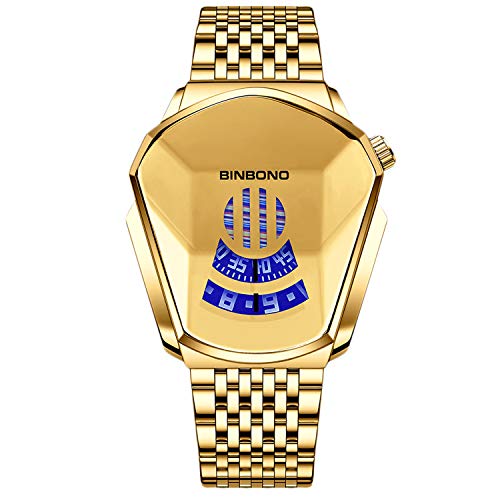 rorios Mode Herrenuhr Analog Quarz Armbanduhr Kreative Männer Uhren mit Edelstahl Armband Wasserdicht Cooles Armbanduhren für Herren von rorios
