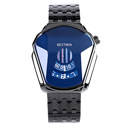 rorios Mode Herrenuhr Analog Quarz Armbanduhr Kreative Männer Uhren mit Edelstahl Armband Wasserdicht Cooles Armbanduhren für Herren von rorios