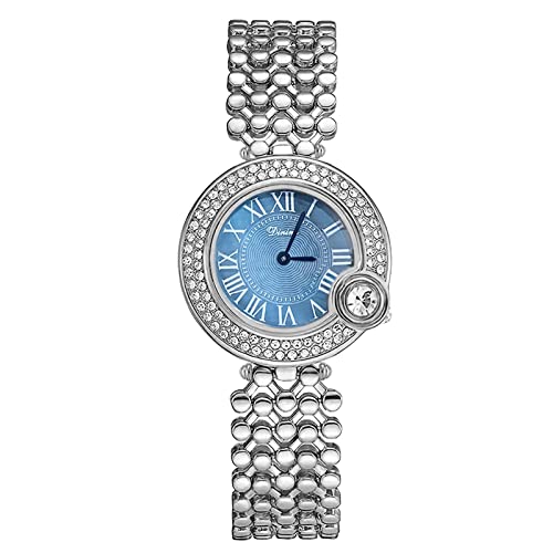 rorios Mode Kleid Damenuhren Analog Quarz Uhr mit Edelstahlarmband Wasserdicht Armbanduhr für Damen Frauen Mädchen von rorios