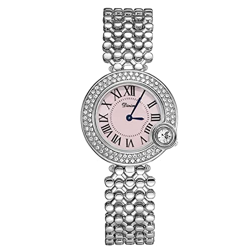 rorios Mode Kleid Damenuhren Analog Quarz Uhr mit Edelstahlarmband Wasserdicht Armbanduhr für Damen Frauen Mädchen von rorios