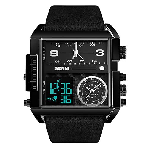 rorios Sport Herrenuhr Analog Digital Armbanduhr mit Wecker Leuchtende Stoppuhr Multifunktion Elektronische Uhren für Männer von rorios