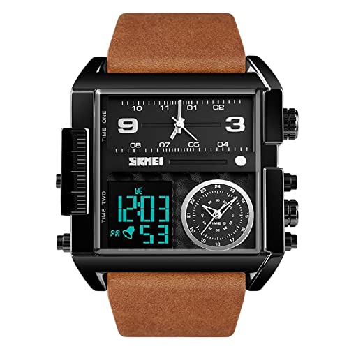 rorios Sport Herrenuhr Analog Digital Armbanduhr mit Wecker Leuchtende Stoppuhr Multifunktion Elektronische Uhren für Männer von rorios