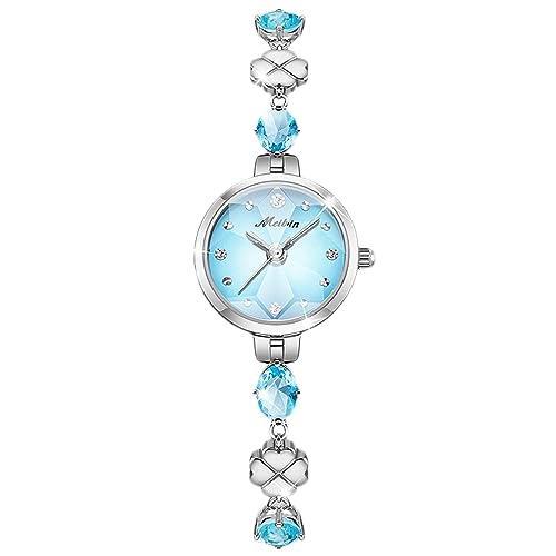 rorios Damen Analog Quarz Uhren Elegant Diamant Armbanduhren Schmuck Uhr Frauen Strass Uhr Weibliche Wasserdicht Uhr Blau von rorios