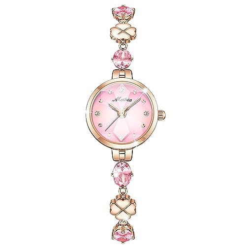rorios Damen Analog Quarz Uhren Elegant Diamant Armbanduhren Schmuck Uhr Frauen Strass Uhr Weibliche Wasserdicht Uhr Rosa von rorios