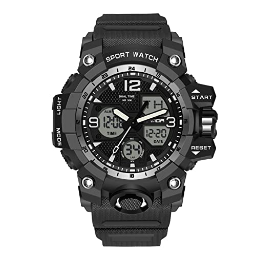 rorios Damen Herren Uhren Unisex Digitaluhren Quarz Militär Armbanduhren Wasserdicht Sportuhr mit Alarm Timer Elektronische Multifunktions Uhr für Herren Damen von rorios