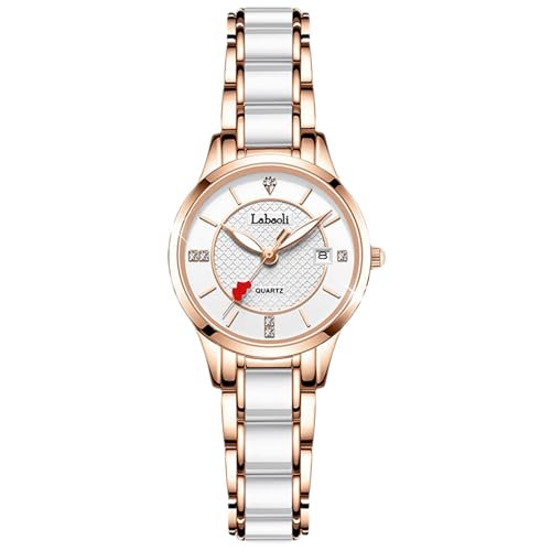 rorios Damen Mode Armbanduhren Multifunktional Analog Quarz Uhr Frauen Wasserdicht Uhr Elegant Diamant Damenuhren von rorios