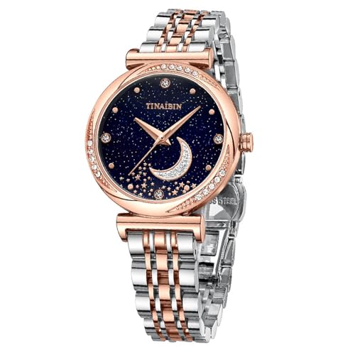 rorios Damen Mode Uhren Frauen Edelstahl Armbanduhren Analog Quarz Damenuhr Elegant Diamant Uhr Sternenklarer Himmel Uhr rorios Damen Mode Uhren Frauen Edelstahl Armbanduhren Analog Quarz Damenuhr Elegant Diamant Uhr Sternenklarer Himmel Uhr von rorios