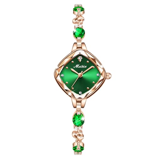 rorios Damen Schmuck Uhren Frauen Analog Quarz Armbanduhr Elegant Diamant Uhr Wasserdicht Damenarmbanduhr mit Edelstahl Armband von rorios