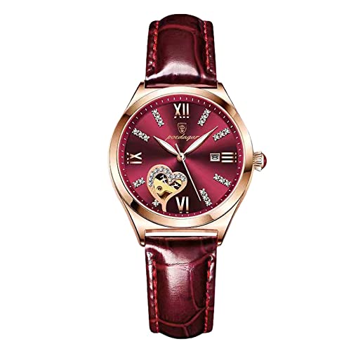 rorios Damen Uhren Analoge Quarz Uhren Leuchtend Uhren mit Lederband Mode Skelett Damen Armbanduhren rorios Damen Uhren Analoge Quarz Uhren Leuchtend Uhren mit Lederband Mode Skelett Damen Armbanduhren von rorios