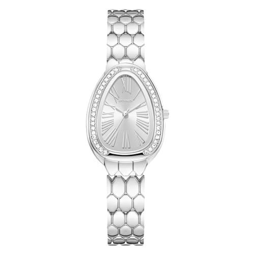 rorios Damenuhr Edelstahl Armbanduhr Nischendesign Uhr Analoge mit Tränen förmigen Fällen Römischen Ziffern Dial Schlangenkopfform wasserdichte Wristwatch Silber rorios Damenuhr Edelstahl Armbanduhr Nischendesign Uhr Analoge mit Tränen förmigen Fällen Römischen Ziffern Dial Schlangenkopfform wasserdichte Wristwatch Silber von rorios