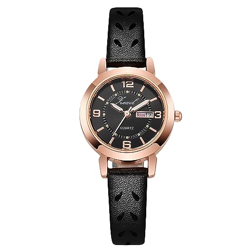rorios Frauen Casual Analoge Quarz Uhr Damen Schwarz Lederarmband Uhr Mädchen Woche Datum Kalender Armbanduhr Leuchtend wasserdichte Uhr Negro rorios Frauen Casual Analoge Quarz Uhr Damen Schwarz Lederarmband Uhr Mädchen Woche Datum Kalender Armbanduhr Leuchtend wasserdichte Uhr Negro von rorios