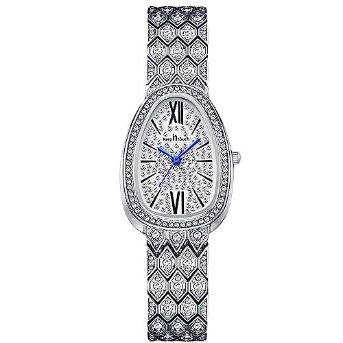 rorios Frauen Mode Analoge Quarz Uhren Voll Diamant Design Armbanduhr Weibliche Kleider Uhr wasserdichte Edelstahl Armband Uhr für Damen von rorios