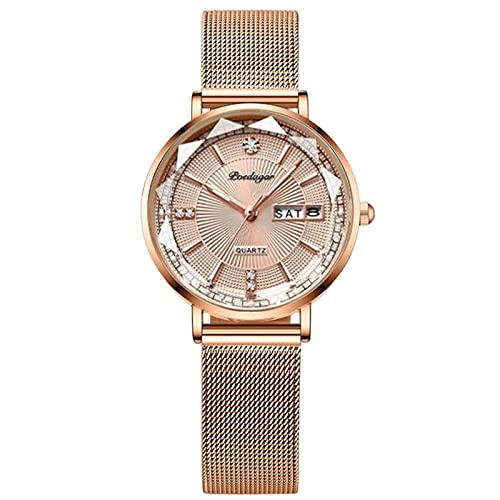 rorios Frauen Uhren Analog Quarz Uhr mit Edelstahlband Mode Wasserdicht Damenuhr Diamant Armbanduhren für Frauen Mädchen rorios Frauen Uhren Analog Quarz Uhr mit Edelstahlband Mode Wasserdicht Damenuhr Diamant Armbanduhren für Frauen Mädchen von rorios