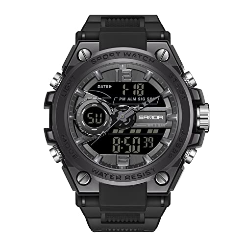 rorios Herren Sportuhren Digitaluhren mit Alarm Outdoor Elektronische Uhr Leuchtend Uhr Militär Armbanduhr für Männer Jungen von rorios